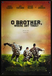 5m618 O BROTHER, WHERE ART THOU? DS 1sh '00 Coen Brothers musical, George Clooney, John Turturro