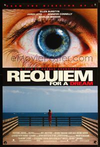 5m656 REQUIEM FOR A DREAM DS 1sh '00 Darren Aronofsky directed, close-up of bloodshot eye!