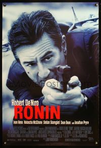 5m670 RONIN DS 1sh '98 cool close-up of Robert De Niro w/pistol, John Frankenheimer!