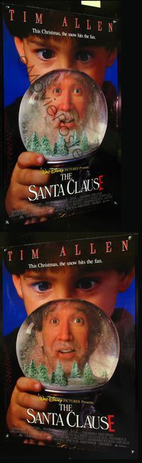 5m674 SANTA CLAUSE lenticular DS 1sh '94 Disney, Tim Allen with & without beard, Christmas comedy!
