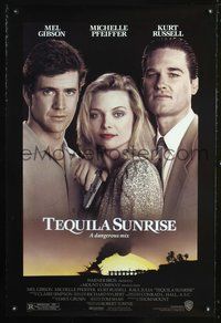 5m747 TEQUILA SUNRISE 1sh '88 Mel Gibson, pretty Michelle Pfeiffer & Kurt Russell!