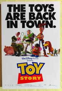 5m763 TOY STORY DS white 1sh '95 Disney & Pixar CG cartoon, image of Buzz, Woody & cast!