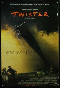 5m040 TWISTER DS advance signed 1sh '96 by Bill Paxton, don't breathe, don't look back!