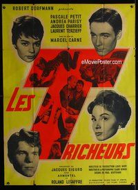 5n377 CHEATERS French 1p '58 Marcel Carne's Les Tricheurs, aimless teens in post-WWII France!