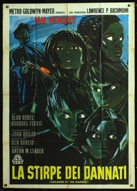 5n169 CHILDREN OF THE DAMNED Italian 1p '64 cool completely different art of those creepy kids!