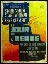 5n398 DAY & THE HOUR French 1p '63 Rene Clement's Le Jour et L'Heure, different all-text style!