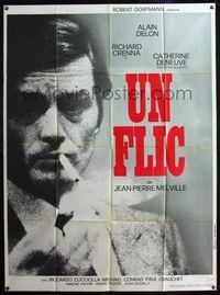5n402 DIRTY MONEY French 1p '72 Jean-Pierre Melville's Un Flic, close up of smoking Alain Delon!
