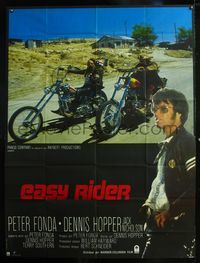 5n413 EASY RIDER French 1p R72 Peter Fonda, motorcycle biker classic directed by Dennis Hopper!