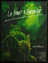 5n419 EMERALD FOREST French 1p '85 John Boorman, cool completely different artwork by Zoran!