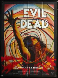 5n428 EVIL DEAD French 1p '82 Sam Raimi cult classic, art of girl grabbed by zombie by C. Lalande!