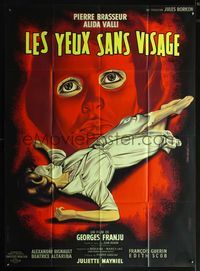 5n432 EYES WITHOUT A FACE French 1p '62 Pierre Brasseur, Les Yeux Sans Visage, best art by Mascii!