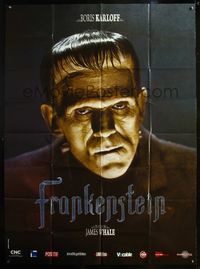5n444 FRANKENSTEIN French 1p R2008 fantastic different close up of Boris Karloff as the monster!
