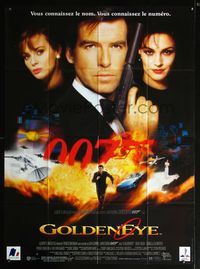 5n457 GOLDENEYE French 1p '95 Pierce Brosnan as secret agent James Bond 007!