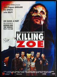 5n495 KILLING ZOE French 1p '94 partially written by Tarantino, wacky masked people with guns!