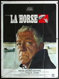 5n501 LA HORSE French 1p '70 super close portrait of pensive farmer Jean Gabin!