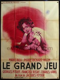5n514 LE GRAND JEU French 1p '34 Jacques Feyder, art of man & woman by Roger Vacher!