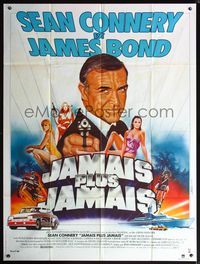 5n552 NEVER SAY NEVER AGAIN French 1p '83 art of Sean Connery as James Bond 007 by Landi!