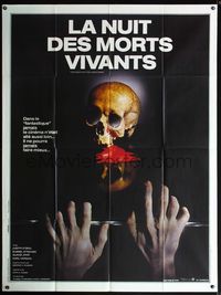 5n557 NIGHT OF THE LIVING DEAD French 1p R84 George Romero zombie classic, wild different image!