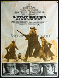 5n565 ONCE UPON A TIME IN THE WEST French 1p R70s Leone, Cardinale, Fonda, Bronson, Robards!