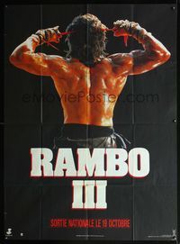 5n588 RAMBO III teaser French 1p '88 best image of Sylvester Stallone as John Rambo!