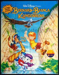 5n594 RESCUERS DOWN UNDER French 1p '90 Disney mice in Australia, great cartoon image!