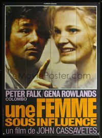 5n646 WOMAN UNDER THE INFLUENCE French 1p '74 John Cassavetes, c/u of Peter Falk & Gena Rowlands!