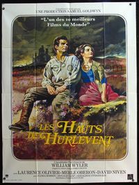 5n648 WUTHERING HEIGHTS French 1p R70s classic art of Olivier & Oberon in the heather by Boumendil!