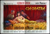 5n309 CLEOPATRA French 2p '64 Elizabeth Taylor, Richard Burton, Rex Harrison, Howard Terpning art!