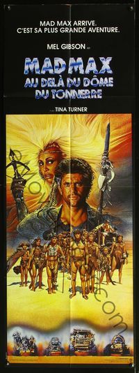5n314 MAD MAX BEYOND THUNDERDOME French door panel '85 art of Mel Gibson & Tina Turner by Amsel!