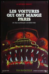 5n323 CARS THAT EAT PEOPLE French 30.75x46.5 '74 early Peter Weir, wild art of killer automobile!
