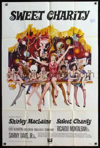 5n320 SWEET CHARITY French/English 31.5x47 '69 Bob Fosse musical starring Shirley MacLaine!