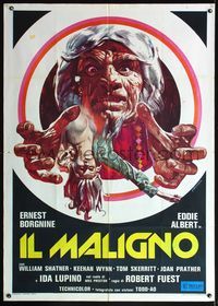 5n186 DEVIL'S RAIN Italian 1p '75 Ernest Borgnine, wild different horror art by Jaermann!