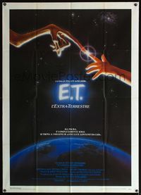 5n191 E.T. THE EXTRA TERRESTRIAL Italian 1p '82 Steven Spielberg classic, John Alvin art!