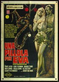 5n195 EVA Italian 1p '69 German facts of life and love, art of Adam & Eve by A. Ciriello!