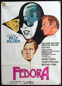 5n199 FEDORA Italian 1p '78 Billy Wilder, William Holden, cool completely different art!