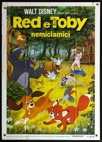 5n201 FOX & THE HOUND Italian 1p '81 two friends who didn't know they were supposed to be enemies!