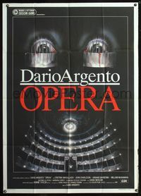 5n243 OPERA Italian 1p '87 Dario Argento, really wild horror art by Renato Casaro!