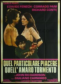 5n264 SECRETS OF A CALL GIRL Italian 1p '73 sexy naked Edwidge Fenech, Corrado Pani, Richard Conte