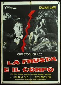 5n298 WHIP & THE BODY Italian 1p '64 Mario Bava's La Frusta e il corpo,Christopher Lee, Daliah Lavi