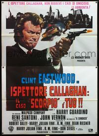 5n111 DIRTY HARRY Italian 2p R70s great artwork of Clint Eastwood firing gun by P. Franco