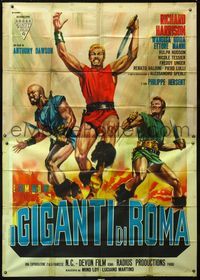 5n114 GIANTS OF ROME Italian 2p '64 I Giganti di Roma, sword & sandal art of top three stars!