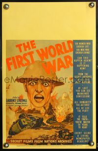 5n027 FIRST WORLD WAR WC '34 great art of yelling World War I soldier over raging battlefield!
