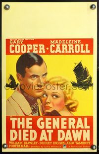 5n029 GENERAL DIED AT DAWN WC '36 Gary Cooper is a mercenary in China in love w/Madeleine Carroll!