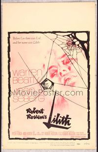 5n048 LILITH WC '64 Warren Beatty, before Eve, there was evil, and her name was Jean Seberg!