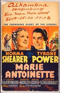 5n051 MARIE ANTOINETTE WC '38 portraits of Norma Shearer & Tyrone Power, MGM's crowning glory!