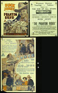5o270 PHANTOM RIDER Australian herald '36 many images of cowboy Buck Jones, western serial!