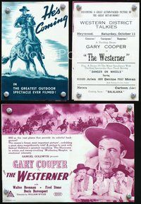 5o277 WESTERNER Australian herald '40 artwork of Gary Cooper on horse + photos with top stars!
