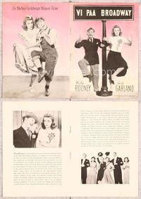5o301 BABES ON BROADWAY Danish program '46 great images of Mickey Rooney dancing with Judy Garland!