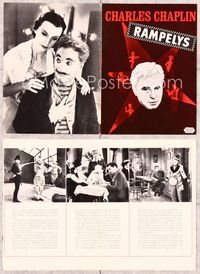 5o317 LIMELIGHT red Danish program R60s Charlie Chaplin, pretty young Claire Bloom & Buster Keaton!