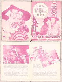5o335 SON OF PALEFACE Danish program '53 Roy Rogers & Trigger, Bob Hope, sexy Jane Russell!